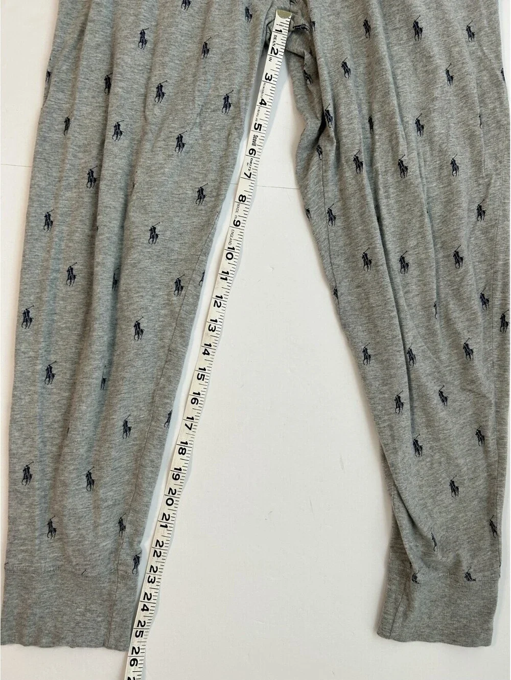 Polo Ralph Lauren Sleeping Pants Gray All Over Pony Lightweight Soft Size Large